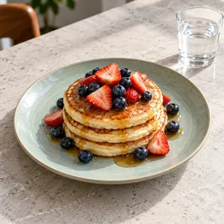 Berry buttermilk pancakes
